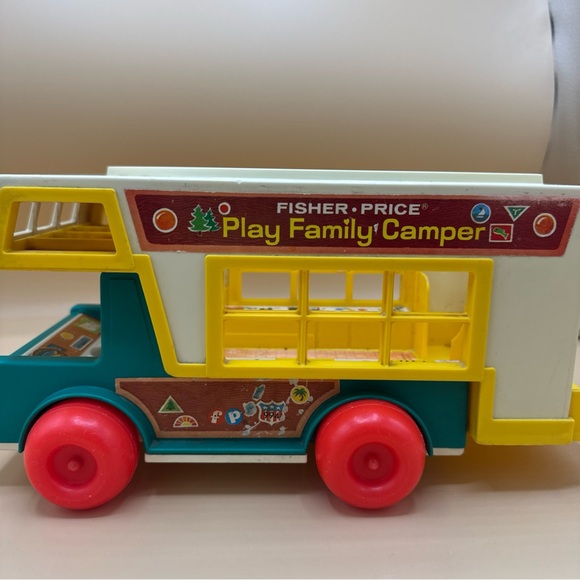 Vintage Fisher Price Little People Play Family Camper Top & Truck - see pics - Picture 6 of 11